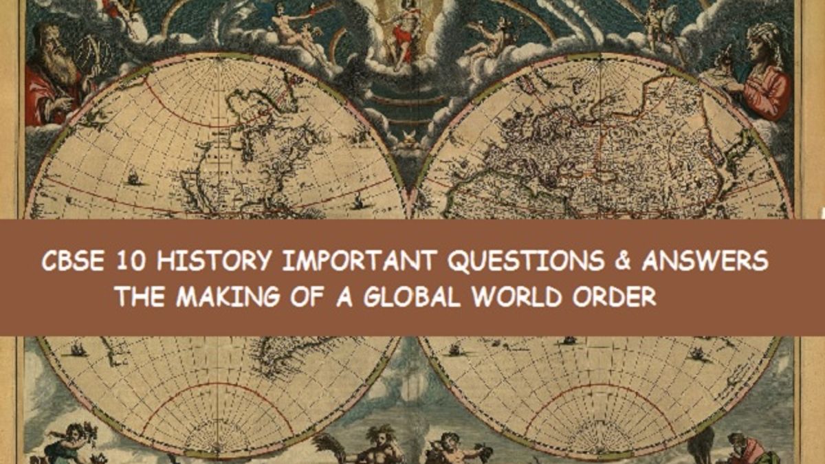 Class 10 History The Making of a Global World Ordert